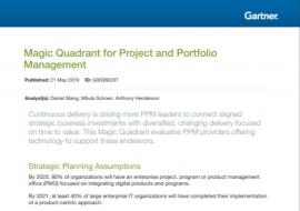 Gartner PPM Magic Quadrant 2019 study